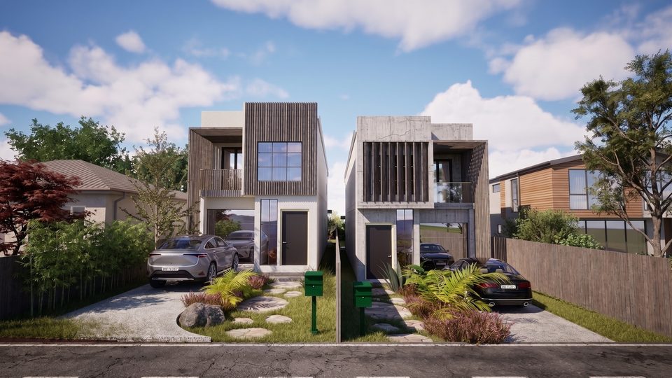 The Modern Duplex facade