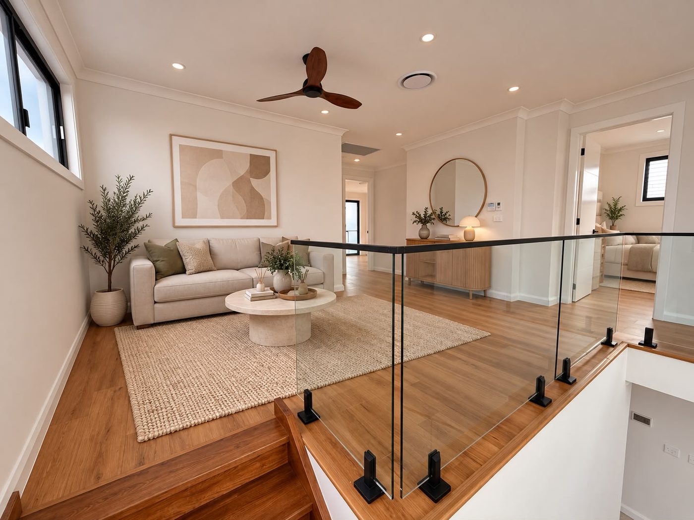 Upstairs living