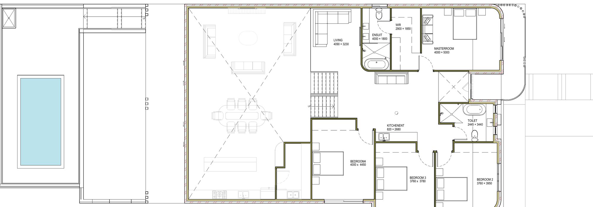 The Arcadia first floor plan