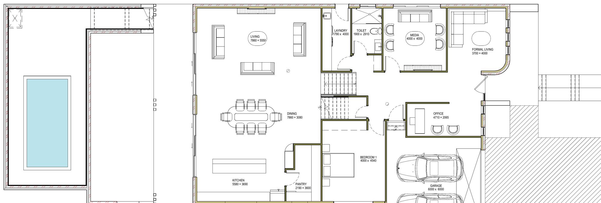 The Arcadia ground floor plan
