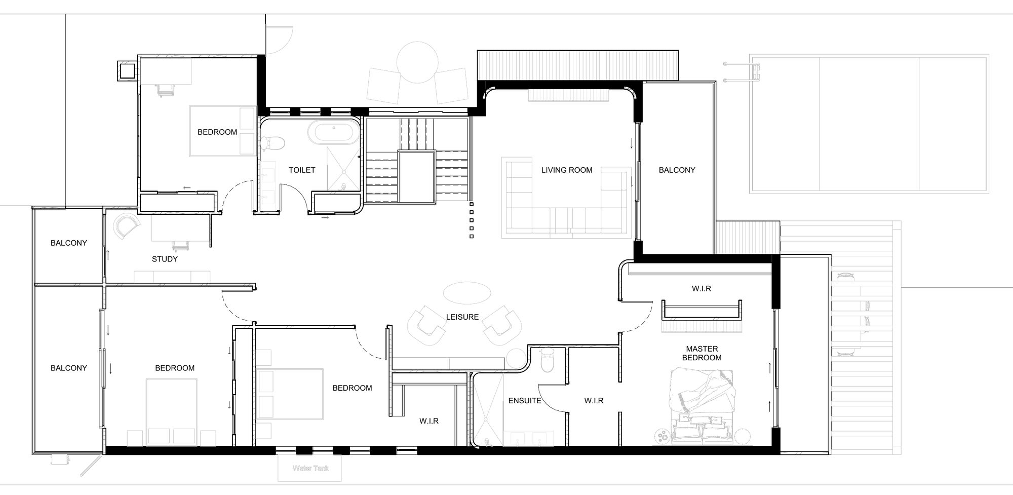 The Entertainer first floor plan