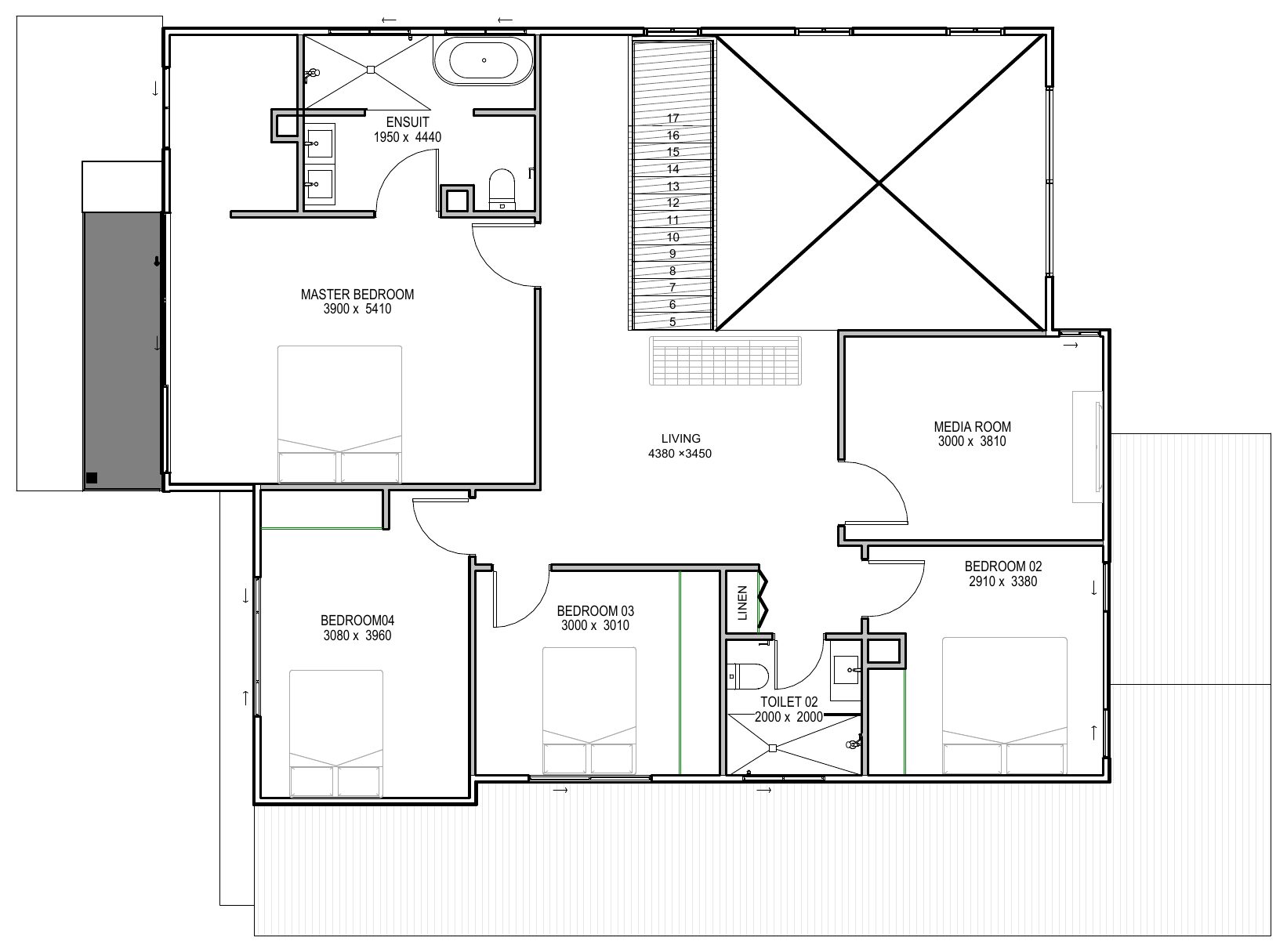 The Hampton first floor plan