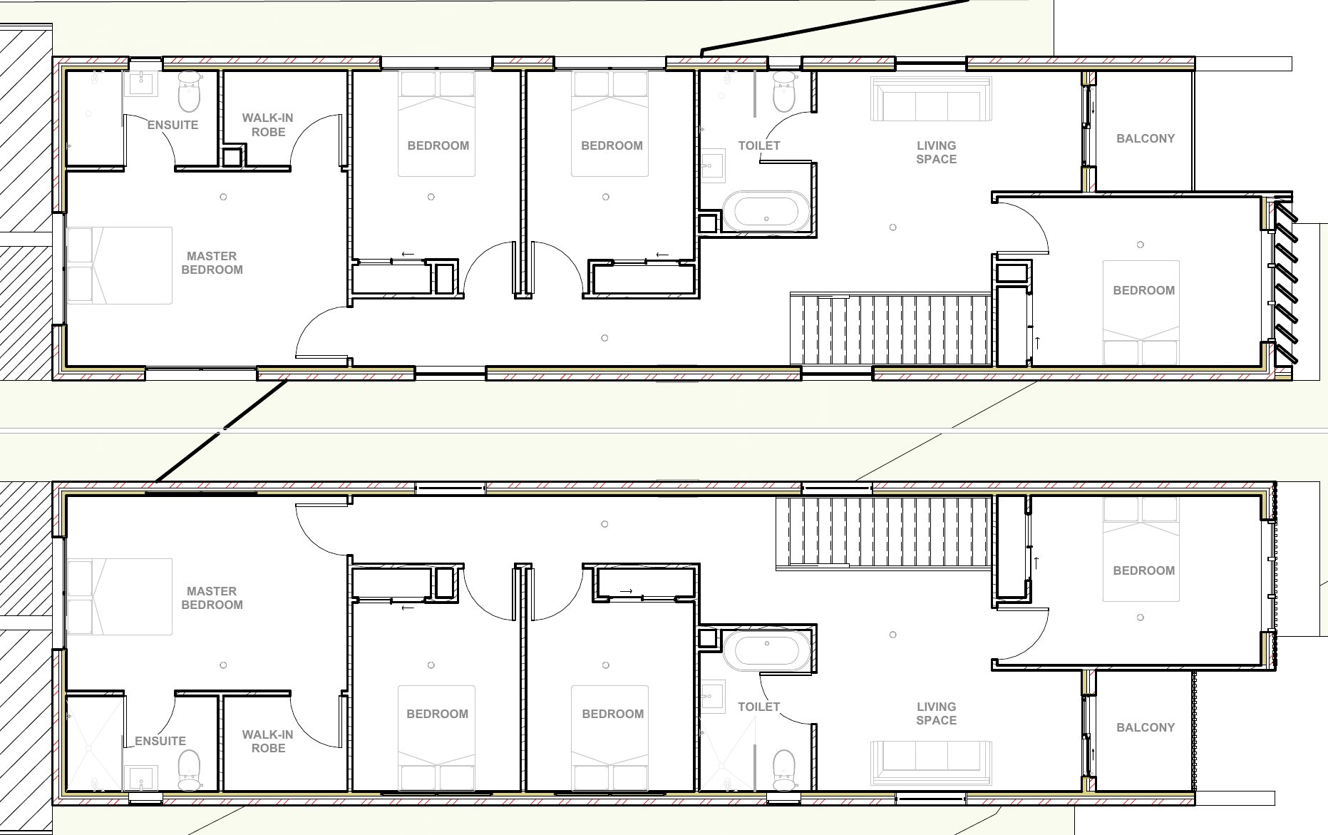 The Modern Duplex first floor plan